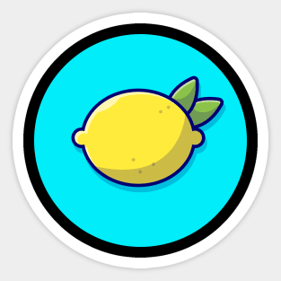 Lemon Cartoon Vector Icon Illustration Sticker